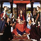 Hans Memling Canvas Paintings - The Donne Triptych [detail 2, central panel]